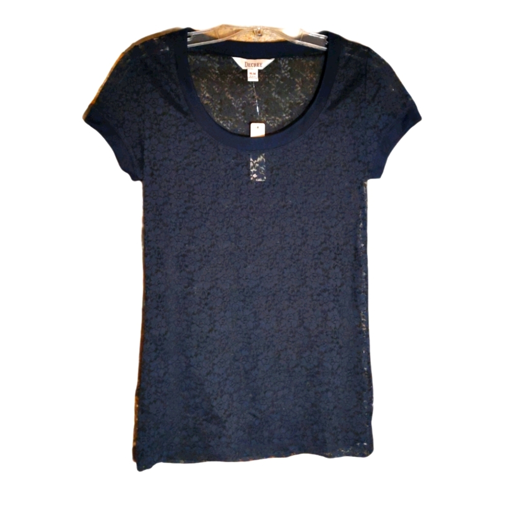 Decree black lace camisole top